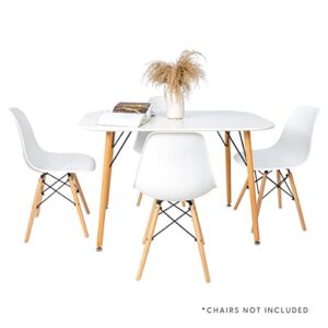 Milliard Mid Century Kitchen Dining Room Table - 47" x 27.5" (White)