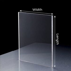 Custom Cut Plexiglass Sheet Cut to Size-Clear Acrylic Sheet 1/8" (3mm) Thick  with Flat Edges and Protective Film, for DIY Craft Projects,& Table Top Signs by Fab Glass, and Mirror