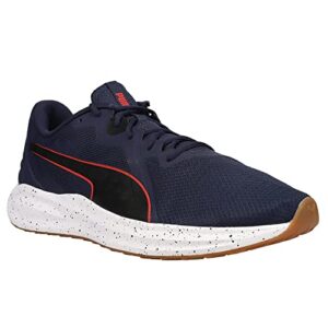 Puma - Mens Twitch Runner Speckle Shoes, Size: 14 M US, Color: Peacoat/Puma Black/High Risk Red