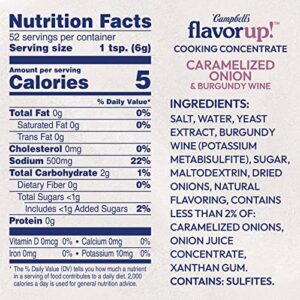 Campbell’s FlavorUp! Caramelized Onion and Burgundy Wine Cooking Concentrate, 11 Oz Bottle