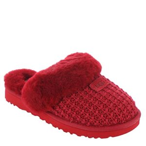 UGG174 Cozy Slipper Womens Slipper 5 BM US Samba Red