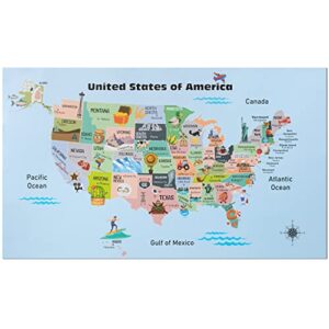 mr. pen- united states map for kids, 14.5”x 24.6”, us map for kids learning, map of usa, wall maps, usa map poster, map of the united states, kids map united states, maps for kids of the united states