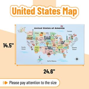 Mr. Pen- United States Map for Kids, 14.5”x 24.6”, Us Map for Kids Learning, Map of Usa, Wall Maps, Usa Map Poster, Map of the United States, Kids Map United States, Maps for Kids of The United States