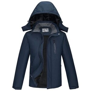 camel crown men's mountain waterproof ski jackets warm winter snow coat with detachable hood windproof rain jacket