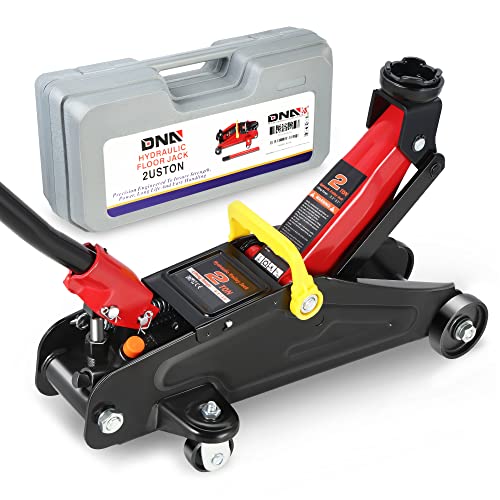 DNA MOTORING TOOLS-00234 Low Profile Hydraulic Trolley Service/Floor Jack, 2 Ton (4000 lbs) Capacity, Lifting Range 5.1"-13"