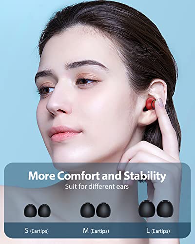 Wireless Earbuds Upgraded 5.3 Headphones with LED Power Display Charging Case IPX7 Waterproof Ear Buds in-Ear Earphones with Microphones for Android Gaming PC Computer Laptop TV Sport Music