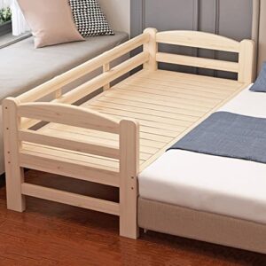 Bed Sleeper, Solid Wood Children Bed Frame, Wooden Bed Bedside Sleeper Suitable for Children and Teens, Easy to Assemble (Color : Style 2, Size : 180x70x40cm)