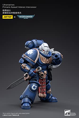 BLOOMAGE JOYTOY (BEIJING) TECH Warhammer 40k: Ultramarines Primaris Assault Vet Intercessor 1:18 Scale Action Figure