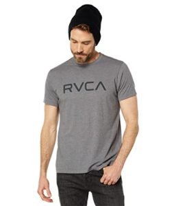 rvca mens big logo short sleeve tee - smoke black | medium