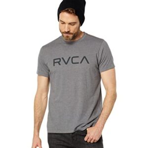 RVCA Mens Big Logo Short Sleeve Tee - Smoke Black | Medium