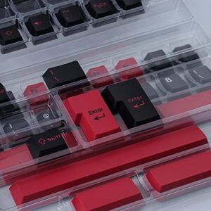 Hyekit Keycaps 172 Keys Custom Keycaps Double Shot ABS Keycap Set 6.25u 7u Cherry Profile for Cherry Gateron MX Switches Mechanical Keyboard (Evil Dolch)