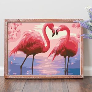 Similane Paint by Number for Adults Painting Perfect for Adult Paint by Numbers Kits On Canvas Home Wall Decor Gift No Frame (Flamingo-16x20 in)