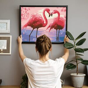 Similane Paint by Number for Adults Painting Perfect for Adult Paint by Numbers Kits On Canvas Home Wall Decor Gift No Frame (Flamingo-16x20 in)