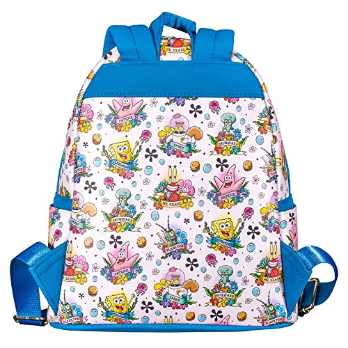 Loungefly Spongebob Tattoo AOP Mini Backpack Nickelodeon