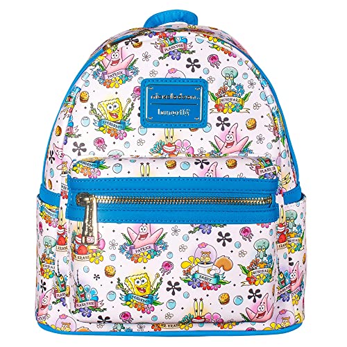 Loungefly Spongebob Tattoo AOP Mini Backpack Nickelodeon