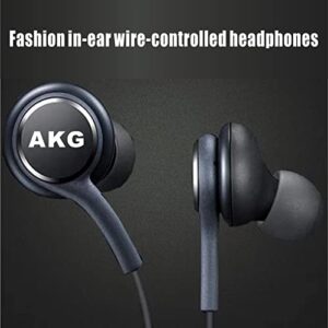 2022 Wired Earbuds Stereo Headphones for Samsung Galaxy S22 Ultra S21 Ultra S20 Ultra 5G, S10,Note 10, Note 10+ - Designed by AKG - with Microphone and Volume Remote Type-C Connector-Black