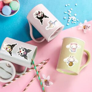 120Pcs 3D Kawaii Stickers Pack，Cartoon Keroppi Cinnamoroll Kitty，Waterproof Sticker for Laptop，Anime Vinyl Decals for Water Bottle，Skateboard，Hydroflasks，Cute Gifts for Friends Girls Kids