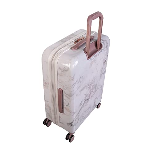 it luggage Sheen 28" Hardside Checked 8 Wheel Expandable Spinner, Marmo Rose Print, 27"