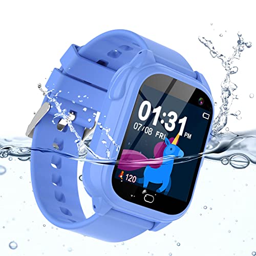 Ralehong Kids Smart Watch Boys | Swim-Grade Waterproof | 26 Games | Pedometer | HD Camera | Music Player | Flashlight for 3-12 Year Old Boys