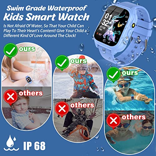 Ralehong Kids Smart Watch Boys | Swim-Grade Waterproof | 26 Games | Pedometer | HD Camera | Music Player | Flashlight for 3-12 Year Old Boys