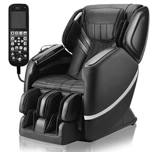 mynta massage chair, sl-track massage chair zero gravity full body and recliner with heat, foot massage, speakers, ache sensing technology