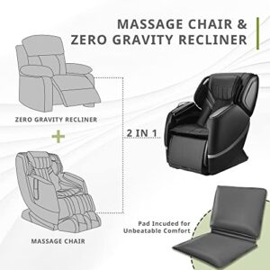 MYNTA Massage Chair, SL-Track Massage Chair Zero Gravity Full Body and Recliner with Heat, Foot Massage, Speakers, Ache Sensing Technology