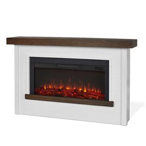 bernice landscape electric fireplace in white by real flame