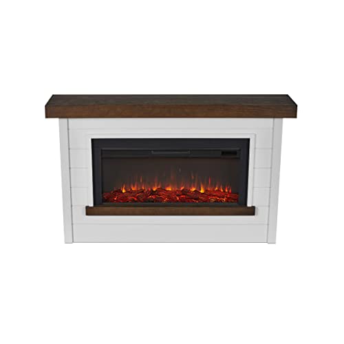 Bernice Landscape Electric Fireplace in White by Real Flame