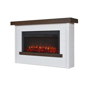 Bernice Landscape Electric Fireplace in White by Real Flame