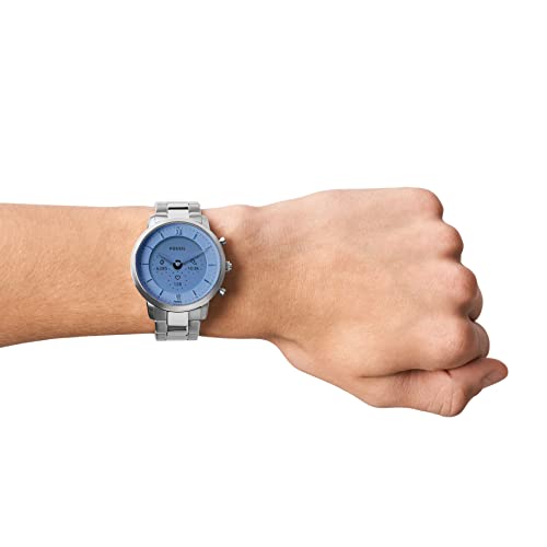 Fossil Neutra Gen 6 Hybrid 44mm Stainless Steel Smart Watch, Color: Silver (Model: FTW7072)