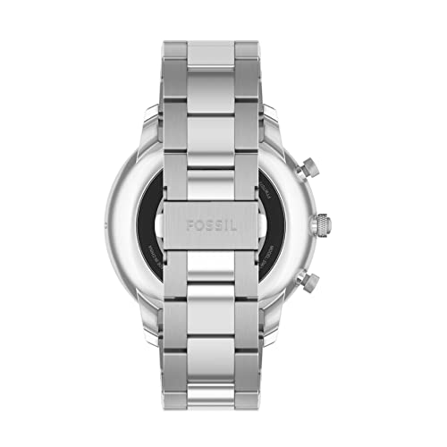 Fossil Neutra Gen 6 Hybrid 44mm Stainless Steel Smart Watch, Color: Silver (Model: FTW7072)