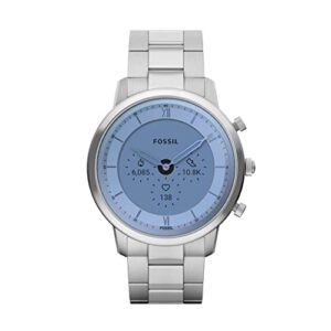 Fossil Neutra Gen 6 Hybrid 44mm Stainless Steel Smart Watch, Color: Silver (Model: FTW7072)