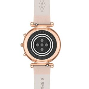 Fossil Carlie Gen 6 Hybrid 38mm Stainless Steel and Silicone Smart Watch,Fitness Tracker Color: Rose Gold, Taupe (Model: FTW7077)