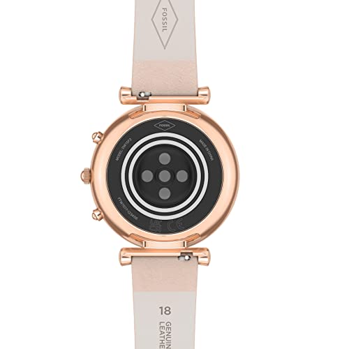 Fossil Carlie Gen 6 Hybrid 38mm Stainless Steel and Silicone Smart Watch,Fitness Tracker Color: Rose Gold, Taupe (Model: FTW7077)