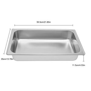 14 QT Chafing Dish Buffet Set,Stainless Steel Buffet Food Warmer Set with Viewing Lid & Roll Top,3 Pots Chafing Dishes Buffet Heating Tray for Parties and Catering