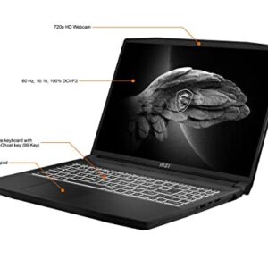 MSI 2023 M16 Creator 16" QHD+ (2560x1600) Laptop 12th Intel i7-12650H 14-Core 32GB DDR4 1TB NVMe SSD NVIDIA GeForce RTX 3060 6GB WiFi AX HDMI Backlit KB Webcam Hi-Res Audio Windows 11 Pro w/RE USB