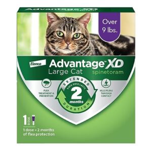 advantage xd large cat flea prevention & treatment for cats over 9lbs. | 1-topical dose, 2-months of protection per dose