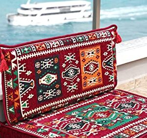 Authentic Arabic Majlis, Daybed Sofa, Arabic Floor Couch, Reading Loveseats, 8" Thickness Floor Seating Set, Moroccan Cushion