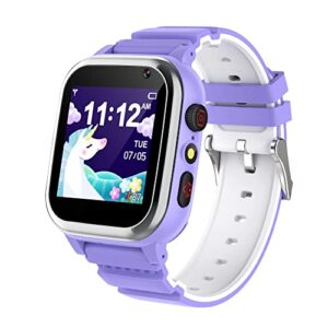 romonlon kids smart watch girls boys - smart watch for kids watches ages 4-12 years with 16 learning games alarm clock music player calculator recorder flashlight children toys gifts