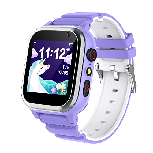 ROMONLON Kids Smart Watch Girls Boys - Smart Watch for Kids Watches Ages 4-12 Years with 16 Learning Games Alarm Clock Music Player Calculator Recorder Flashlight Children Toys Gifts