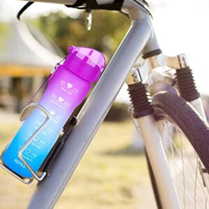 XACIOA 32oz/18oz Water Bottle with Straw & Motivational Time Marker, Leakproof BPA Free,Ensure You Drink Enough Water Throughout The Day for Fitness and Outdoor Sport-Straw Brush & Cup Brush