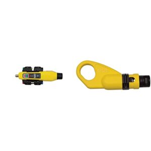 klein tools vdv512-101 explorer 2 coax tester kit, includes cable tester/wire tracer/coax mapper with remotes to test up to 4 locations & vdv110-061 radial cable stripper, coaxial cable stripper