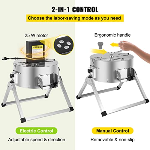 VEVOR Bud Leaf Trimmer, 16 inch Electric and Manual Hydroponic Dry or Wet Plant Trimming Machine, with Sharp Stainless Steel Blades & Solid Metal Gearbox & Hand Pruners, for Flowers, Leaves, Herbs