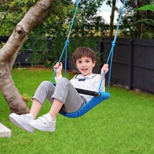 Hi-Na Kids Swing Seats Indoor Hand-Made Kids Swing with Adjustable Rope Outdoor Swing Seat Tree Swing Seat for Kids for Backyard Swing Seat for Kids for Playground Child Swing for Outside (Blue)