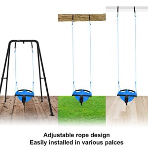 Hi-Na Kids Swing Seats Indoor Hand-Made Kids Swing with Adjustable Rope Outdoor Swing Seat Tree Swing Seat for Kids for Backyard Swing Seat for Kids for Playground Child Swing for Outside (Blue)