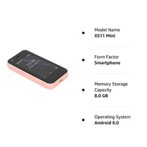 Dilwe XS11 Mini Smartphone for Kids, 3G 2.5Inch Student Pocket Cellphone WiFi GPS 1GB 8GB Quad Core Android Cell Phones, Great Kids and Students, 2MP/5MP Camera(2.5" Pink)