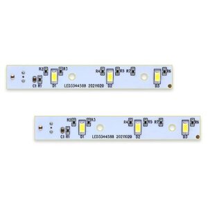 wr55x26671 refrigerator freezer led light board for ge refrigerator -replaces ps11767930 ap6035586 (2pack)
