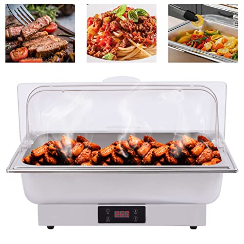 NG NOPTEG Chafing Dish Buffet Set, Electric Chafing Dish,Buffet Servers and Warmers Professional Chaffing Server Set Commercial Chafer for Catering Parties,Buffets,(110V 600W One-Tray)