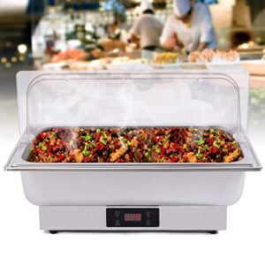 NG NOPTEG Chafing Dish Buffet Set, Electric Chafing Dish,Buffet Servers and Warmers Professional Chaffing Server Set Commercial Chafer for Catering Parties,Buffets,(110V 600W One-Tray)