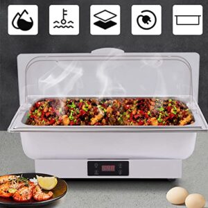 NG NOPTEG Chafing Dish Buffet Set, Electric Chafing Dish,Buffet Servers and Warmers Professional Chaffing Server Set Commercial Chafer for Catering Parties,Buffets,(110V 600W One-Tray)